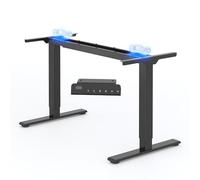FLEXISPOT Estructura de Escritorio Regulable en Altura, Patas eléctricas con 2 Motores e indicador de Altura LED y 4 Funciones de Memoria, Estructura de Mesa Regulable en Altura E1 Pro, Color Negro