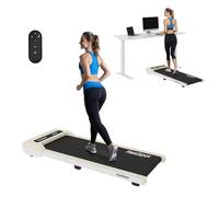 FlexiSpot GP Básico Cintas de Correr, Cinta de Andar Eléctrica, Pantalla LED, Mando a Distancia Inalámbrico, Antideslizante y Amortiguación de Impactos, Capacidad de 120 KG-Blanco