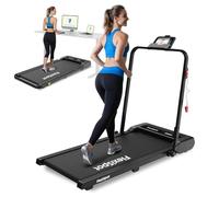 FlexiSpot GP Plus Cinta de Correr Plegable con Soporte para Tableta, Pantalla LED, Mando a Distancia Inalámbrico, Antideslizante y Amortiguación de Impactos, Capacidad de 140 KG
