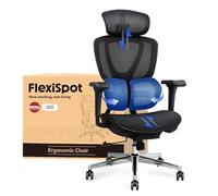 FLEXISPOT Silla de Oficina Ergonómica de Malla, Soporte Lumbar Ajustable | OC8, Silla de oficina, soporte lumbar doble ala, reposacabezas 3D, asiento ajustable, respaldo 3 posiciones, garantía 5 años