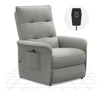 FLEXISPOT Sillón de Relax Eléctrico con Respaldo Ajustable, Reclinable de 105° a 155°, Sillon Reclinable, Sofá Relax Ergonómico Sillón para Dormitorio, Salón y Cine en casa (Gris)