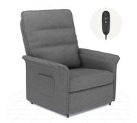 FLEXISPOT Sillón de Relax Eléctrico con Respaldo Ajustable, Reclinable de 105° a 155°, Sillon Reclinable(82x77x104cm), Sofá Relax Ergonómico Sillón para Dormitorio y Salón (Gris Claro)