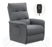 FLEXISPOT Sillón de Relax Eléctrico con Respaldo Ajustable, Reclinable de 105° a 155°, Sillon Reclinable(82x77x104cm), Sofá Relax Ergonómico Sillón para Dormitorio y Salón (Gris Humo)