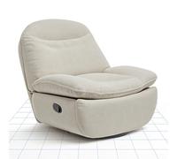 FLEXISPOT Sillón Relax, Sófa Giratorio 360° con Función Balancín, Silla Reclinable con 2 Bolsillos Laterales, Respaldo y Reposapiernas Ajustables por Separado para Dormitorio, Salón y Cine en Casa