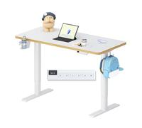 FLEXISPOT SK1 Escritorio Elevable Infantil, 110 x 52 cm,Pantalla LED, 3 Alturas de Memorias, Apto para Niños de Todas Las Edades, Carga 50 kg, Fácil Montaje, Blanco.