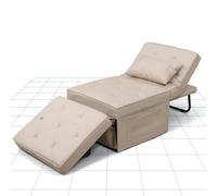 FLEXISPOT Sofá Plegable con función Cama, Tres Modos de extensión, Espacio de Almacenamiento Incorporado, Adecuado para Sala de Estar y Dormitorio, Capacidad de Carga 300 kg (Blanquecino)