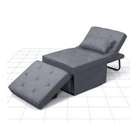 FLEXISPOT Sofá Plegable con función Cama, Tres Modos de extensión, Espacio de Almacenamiento Incorporado, Adecuado para Sala de Estar y Dormitorio, Capacidad de Carga 300 kg(Gris)