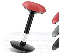 FLEXISPOT Taburete oscilante para Mantenerse Activo, Silla de Oficina para fomentar el Movimiento, Asiento Ajustable en Altura para un Trabajo cómodo o de pie, Taburete Rojo