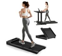 FlexiSpot Tapis de Correr Plegable al 180°, con Motor Sin Escobillas, 4 en 1 Portátil con Control Remoto y Pantalla LED, Capacidad Máxima de Carga de 120 kg, Negro