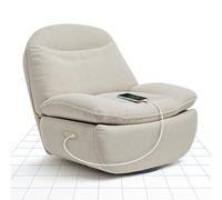 FLEXISPOT XR6 Sillón Relax Eléctrico con USB, Sófa Giratorio con Función Balancín, Sillon TV con Respaldo Ajustable, Silla Reclinable para Dormitorio, Salón y Cine en Casa (Beige)