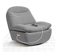FLEXISPOT XR6 Sillón Relax Eléctrico con USB, Sófa Giratorio con Función Balancín, Sillon TV con Respaldo Ajustable, Silla Reclinable para Dormitorio, Salón y Cine en Casa (Gris)
