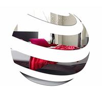 FLEXISTYLE Espejo Decorativo Ball, diseño Moderno, decoración, 3 mm de acrílico de Espejo de la UE, salón, Dormitorio, Pasillo, irrompible, DIY de Tejidos, Plata