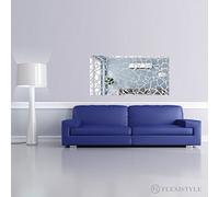 FLEXISTYLE Espejo Decorativo Broken Mirror Moderno Diseño Decoración, 3 mm de acrílico de Espejo de la UE, salón, Dormitorio, Pasillo, irrompible, DIY de hogar Textiles, Plata