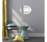 FLEXISTYLE Espejo Decorativo Prestige 60 x 44 cm, diseño Moderno, decoración, 3 mm de acrílico de Espejo de la UE, salón, Dormitorio, Pasillo, irrompible, Bricolaje de Tejidos, Plata