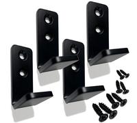 FLEXISTYLE Ganchos de metal 4 piezas, junto con tornillos negros, ideal para persianas, gancho