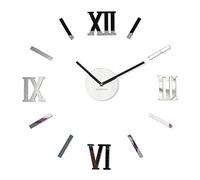 FLEXISTYLE Moderno Reloj de Pared Admirable 3 DIY acrílico Espejo Grande, silencioso, salón o Dormitorio