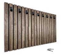FLEXISTYLE Perchero de madera de roble marrón - Perchero de pared 100 x 60 cm, perchero de pared, perchero de pared, perchero de pared, perchero de madera, roble, perchero de pared