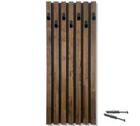 FLEXISTYLE Perchero de pared de madera de roble, color negro, modular, altura 98 cm (módulo principal A, 40 cm, marrón)