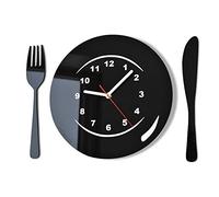 FLEXISTYLE - Reloj de Pared Moderno, Color Crema, Ajuste de Tabla, Cocina, Restaurante, 3D DIY,