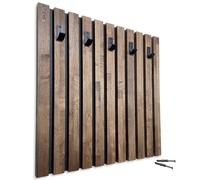 FLEXISTYLE W1-d9-6060-brown Gancho para Abrigos, Perchero de Pared, Madera, Listones de Roble, Marrón, 4 Dimensiones