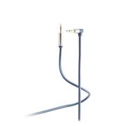 Flexline-3,5mm Audio Klinkenkabel, hochflexibel, 3,5mm Metall Klinkenstecker Winkel/Gerade mit vergoldeten Kontakten -1,5m Marca