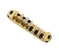 FLEXMAN 1 Juego de Puente de Rodillo para Guitarra, 3,3 X 0,7 X 0,5 Pulgadas, Puente de Rodillo para Guitarra con Pernos y Llaves para Guitarra Eléctrica Estilo LP de 6 Cuerdas (Oro)