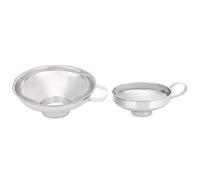 FLEXMAN 2 Embudos para Conservas, Embudo de Cocina de Boca Ancha de Acero Inoxidable, Embudo Multiusos para Alimentos, Accesorios de Cocina para Soja, Mermelada, Aceite