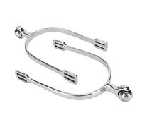 flexman 2 Espuelas Vaquero para Adultos, Espuelas Caballo Inglés Acero Inoxidable con Bola Rodillo para Botas Ecuestres, Amantes la Equitación, Accesorios Equipo Ecuestre Unisex