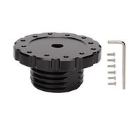flexman Adaptador de Volante Profesional para Juegos de Coches de Carreras, Pieza de Repuesto del Volante, Adaptador de Volante de Aleación de Aluminio para TX T300 T500 TS PC TS XW(Negro)