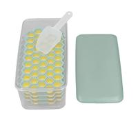 FLEXMAN Bandeja para Cubitos de Hielo de 3,3 L con Tapa y Papelera, Molde para Cubitos de Hielo Multiusos de 4 Capas y 188 Rejillas, Bandeja para Hielo para la Familia, Cocina