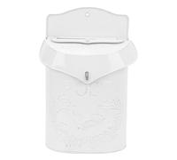 FLEXMAN Caja de Carpetas de Montaje en Pared, 40 X 24 cm en Estampado de Metal Post Caja de Buzón Patrón de Aves Gran Decoración de Jardín al Aire Libre para Pared, Cobertizo