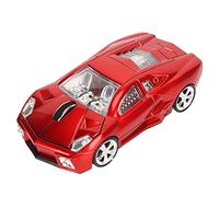 flexman Cool Sport Car Shape Ratón Inalámbrico, 2,4 GHz USB Sleep Sport Ratón Inalámbrico con Forma de Coche Deportivo con Faro LED Modo de Suspensión Automática para PC Ordenador Portátil