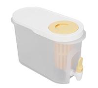 FLEXMAN Hervidor Frío de 3,9 L con Grifo, Dispensador Bebidas Plástico para el Hogar Doble Filtración, Cubo Agua para el Hogar, Refrigerador, Bebida, Dispensador Cerveza, Cubo (Amarilla)