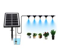 FLEXMAN Kit del de Riego de Pulverización Solar, 15 Macetas Kit de Riego de Riego por Temporizador de Energía Solar Automática Egoísta para Enfriamiento, Césped, Jardín
