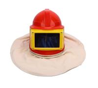 FLEXMAN Máscara de Capucha para Chorro de Arenas, Casco Chorro Arenas Lente Doble Capa Tapa para Capucha, Tipo Alimentación Aire Protector Capucha para Pintura Corte Trituración