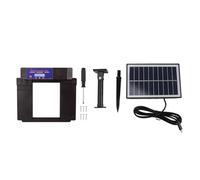 FLEXMAN Puerta Automática para Gallinero con Energía Solar, Pantalla LED, Puertas Dobles, Puerta Eléctrica Solar para Gallinero, Puerta para Pollos, Patos, Gansos (Marrón Oscura)