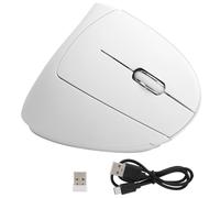 flexman Ratón Vertical RGB, 2400 dpi 4 Niveles Ajustables 6 Pulsadores 2.4G USB Recargable Office Gaming Accesorios de Computadora Recargables para Wins XP 7 8 10 OS X
