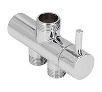 FLEXMAN Válvula Desviadora de Ducha de 3 Vías, G3/4 in G1/2 Out Desviador de Brazo de Ducha, Latón Cromado Moderno Grifo Desviador de Brazo de Ducha para Ducha de Mano