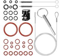 FLEXNOVA 34 llaves de cabeza ovalada con llavero para Jura, anillos de sellado para cafeteras automáticas, juego de juntas con juego de cepillos de limpieza para máquinas automáticas Jura/Krups