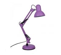 BEL AIR HOME - Lámpara de Escritorio LED Articulada Flexo Antigona | Diseño Vintage Retro | Altura Ajustable 34-67 cm | Metal Resistente | Ideal para Oficina y Hogar, (MORADO MATE)