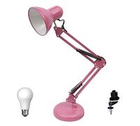 Flexo Antígona Articulable Rosa Con Bombilla LED