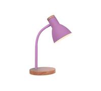 Flexo argos bel air diseño nórdico morado/madera ø15x42 cm
