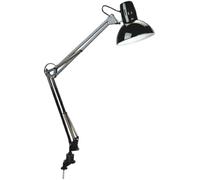 Flexo arquitecto negro E27 60W, diseño moderno, óptima iluminación para oficinas, estudios y espacios de trabajo.