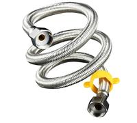 Flexo De Acero Inoxidable Calentador de agua acero inoxidable con fuelle, tubo entrada for inodoro, caliente y fría alta presión, interfaz universal, flexible(80 cm)