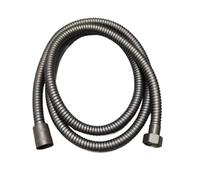 Flexo De Acero Inoxidable Manguera de ducha flexible G1/2" dorada cepillada 1,5 m, estilo antiguo, acero inoxidable, color gris, cabezal for baño(Color1)