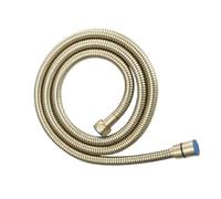 Flexo De Acero Inoxidable Manguera de ducha flexible G1/2" dorada cepillada 1,5 m, estilo antiguo, acero inoxidable, color gris, cabezal for baño(Color5)