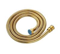 Flexo De Acero Inoxidable Manguera de ducha flexible G1/2" dorada cepillada 1,5 m, estilo antiguo, acero inoxidable, color gris, cabezal for baño(Color9)