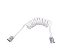 Flexo Ducha 1.5m,Recambio Flexo Ducha Boquilla de ducha de resorte de 1,5 M/2M, manguera rociadora, mangueras suaves, tubo telescópico Flexible, tubo rociador de bidé for inodoro(White -2m)