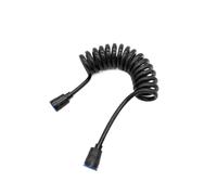 Flexo Ducha 1.5m,Recambio Flexo Ducha Boquilla de ducha de resorte de 1,5 M/2M, manguera rociadora, mangueras suaves, tubo telescópico Flexible, tubo rociador de bidé for inodoro(Black - 2m)
