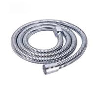 Flexo Ducha 1.5m,Recambio Flexo Ducha Manguera de ducha 1,5/2M manguera de ducha Flexible negra/plateada extensión de tubo de ducha de baño largo de acero inoxidable accesorios de baño(Silver,1.5m)